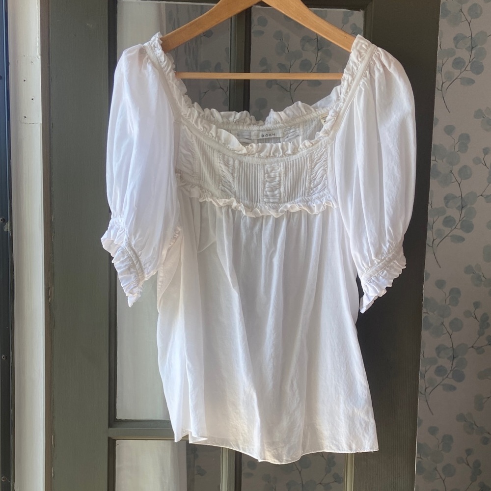 DOEN Frances Blouse in Salt XL NWOT - Picture 2 of 6